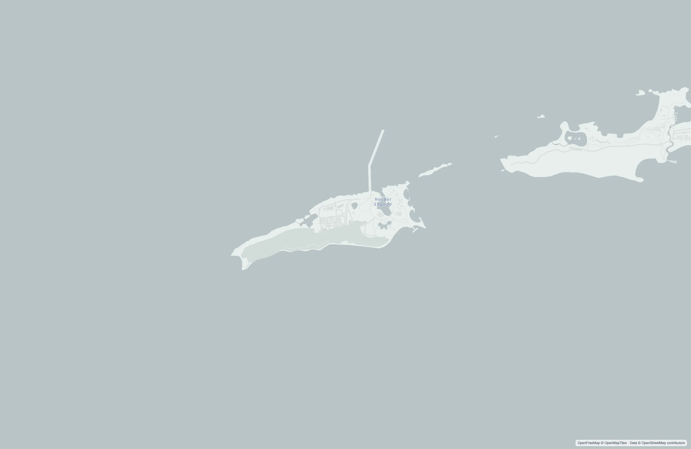 Street map of the Perfect Day at CocoCay, Bahamas (Private Island) port area