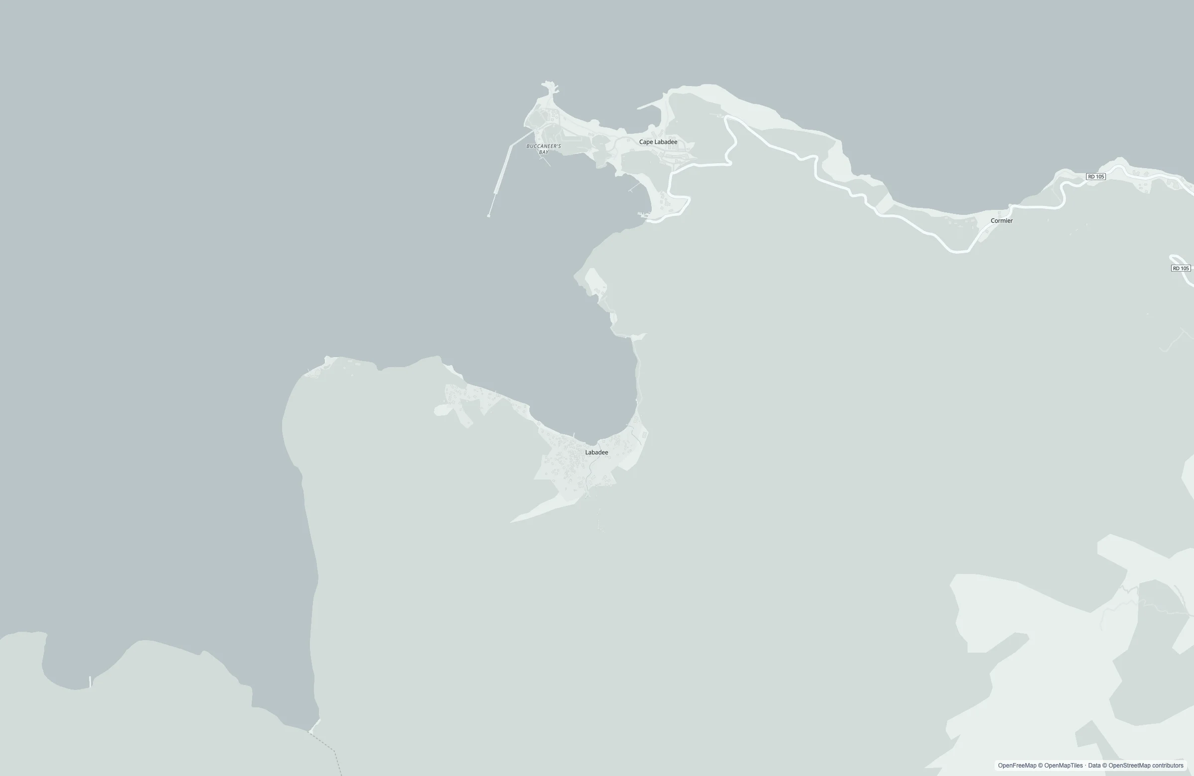 Street map of the Labadee, Haiti (Private Resort) port area