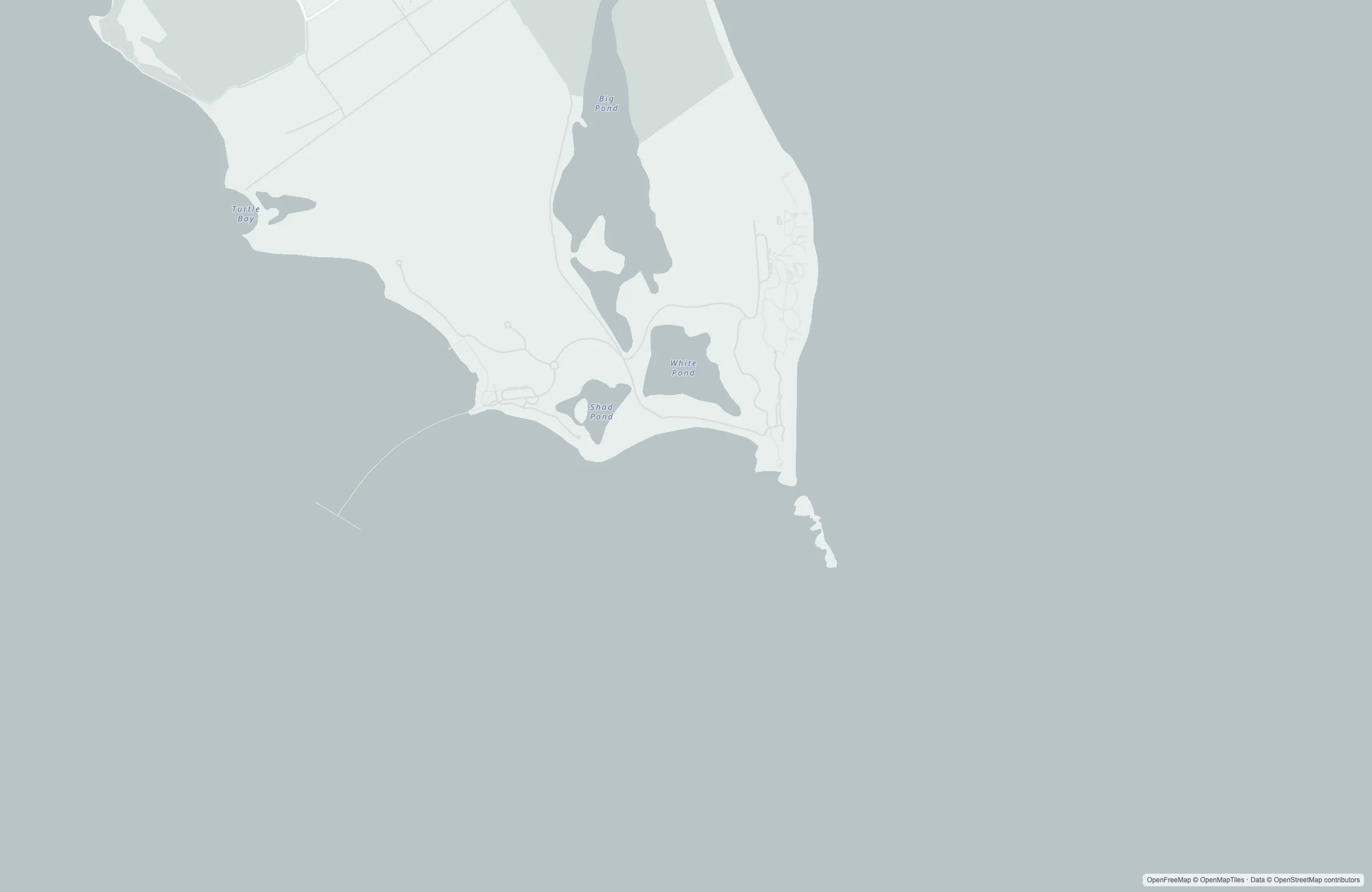Street map of the Princess Cays, Bahamas port area