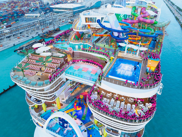 Cruise ship underway